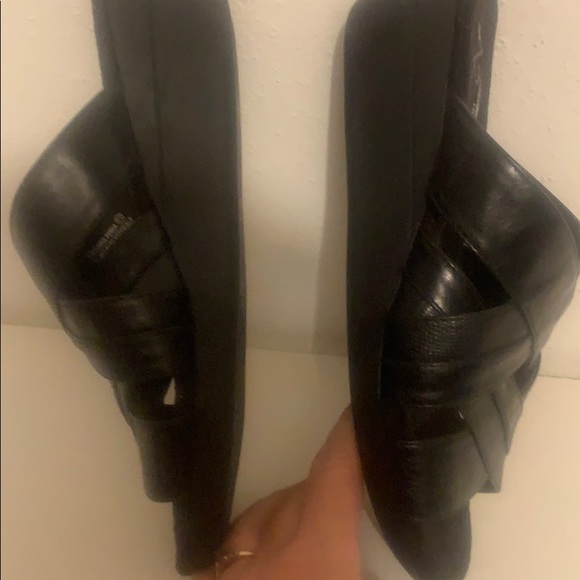 A2 heelrest black wedge sandals - Picture 7 of 7